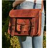Originale Borsa messenger vintage in pelle per laptop 13 pollici MacBook Pro/Air tracolla
