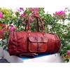 Fatto a mano Borsone da viaggio uomo 30" in vera pelle vintage marrone bagaglio weekend pa...