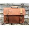 Originale Borsa da uomo di alta qualità 18" Messenger in pelle vintage valigetta marron...