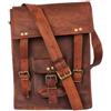 Originale Borsa da uomo vintage in vera pelle marrone messenger tracolla tracolla per c...