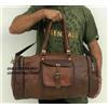 Fatto a mano Borsone da viaggio rotondo in pelle da uomo 20" borsa weekend bagaglio leggero