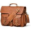 Fatto a mano Borsa a tracolla vintage originale per laptop borsa in pelle messenger marron...