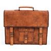 Originale Borsa messenger vintage in pelle marrone tracolla valigetta per laptop 100% c...