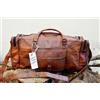 Fatto a mano Borsa in pelle da viaggio uomo palestra bagaglio borsone notte borsone S vint...