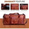 Fatto a mano Borsa da viaggio uomo 30" vintage capra cacciatore pelle borsone bagaglio spo...