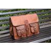 Originale Borsa da uomo in vera pelle di capra con manico a tracolla Messenger nuova