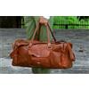 Fatto a mano NUOVA borsa da uomo 28" in vera pelle di capra marrone borsone viaggio palest...