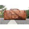 Vintage Borsa da viaggio in pelle di capra palestra vera marrone notte vintage nuova ...