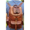 Vintage Zaino in pelle 20" borsa zaino per laptop vintage deluxe marrone viaggio uomo...