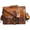 Originale Tracolla messenger tracolla uomo vintage regalo completo vera pelle nuova