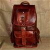 Originale Grande zaino UNISEX in vera pelle vintage 20" zaino da viaggio palestra borsa...