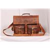 Originale Borsa a tracolla nuova 16 pollici ufficio lavoro vintage marrone artigianale ...
