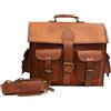 Originale Borsa a tracolla da uomo 13" fatta a mano in vera pelle vintage per laptop me...