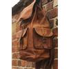Fatto a mano Zaino zaino borsa 20" nuovo uomo grande vintage vera pelle marrone scuro