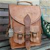 Originale Zaino Borsa Vintage Viaggio Uomo Nuovo Portatile Marrone 17'' Pelle Zaino Ori...