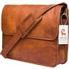 Originale Grande valigetta di alta qualità marrone vintage in pelle messenger borsa per...