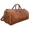 Vintage Borsone da uomo vintage 20" in vera pelle di capra viaggio palestra weekend n...