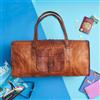 Originale Borsone da palestra originale per notte borsa vintage weekend marrone da viag...