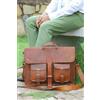 Originale Borsa a tracolla da uomo in pelle di capra vintage nuova messenger borsa vali...
