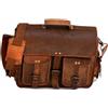 Fatto a mano Borsa in pelle messenger valigetta vintage per laptop vera tracolla 100% orig...
