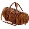 Fatto a mano Borsone da viaggio uomo unisex vintage leggero in pelle bovina per bagagli pa...