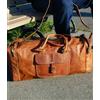 Fatto a mano Borsone da viaggio uomo marrone vintage in vera pelle bovina nuovo borsone pa...