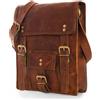 Originale Borsa a tracolla vintage in pelle messenger per laptop borsa a tracolla da uo...