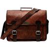 Originale OFFERTA Borsa per laptop in vera pelle vintage di alta qualità BRIEFCASE MESS...