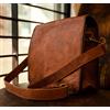 Fatto a mano Borsa messenger vintage in vera pelle per laptop fatta a mano da uomo 17'' nuova