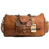 Vintage Borsone da viaggio in vera pelle di cammello borsone tote 20" vintage uomo