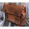 Vintage Borsa a tracolla messenger vintage in pelle da uomo nuova fino a 16" per laptop