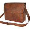 Originale Borsa messenger da uomo 18" in vera pelle vintage grande richiesta tracolla c...