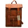 Vintage Zaino uomo creativo in vera pelle vintage roll back pack borsa da viaggio per...