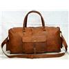 Vintage Borsone da viaggio in vera pelle bovina marrone 25 pollici vintage borsone pa...