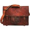 Fatto a mano Borsa da uomo vintage in pelle marrone messenger tracolla valigia per laptop ...