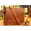 Borsa a tracolla Borsa a mano in vera pelle 15'' donna marrone tracolla messenger tracolla