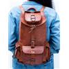 Fatto a mano Zaino in vera pelle borsa marrone zaino 16'' viaggio laptop fatto a mano nuovo