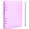 BAOFALI Copertina trasparente per raccoglitori a 6 anelli, formato A5, in morbido PVC, per quaderni ricaricabili, con superficie opaca per riporre timbri e matrici (viola)