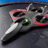 Aereo telecomandato con rotazione a 360°, velivolo ad ala fissa con luci,