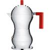 Alessi - Caffettiera espresso italiano Pulcina - Rosso - Ghisa di alluminio - Designer Michele de Lucchi