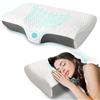 Good Nite Cuscino per il dolore al collo con memory foam Cuscino ortopedico per il supporto del collo per dormire laterale, 60x36x13/10 cm