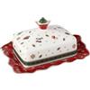 Villeroy & Boch - Toy's Delight Burriera Variopinto, Adatto per Microonde, Porta Burro Ceramica, Portaburro da Frigo, Xmas, Natale, Stoviglie, Porcellana Premium