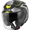 Givi casco jet X.25 Trace - Nero Titanio Giallo