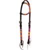 POOL'S BRIGLIA WESTERN CON PERLINE MULTICOLORE E OLIATA A UN ORECCHIO POOL'S