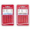 Singer - Kit di 2 confezioni di aghi per cucire pelle e tessuti (826R + 832R) 2026 e 2032 130/705 H-J e H-LL (universali, piatti su un lato)