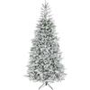HOMCOM Albero di Natale Innevato Alto 210 cm con Rami Realistici e Base in Metallo Pieghevole | Aosom Italy
