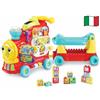 VTech Edo, Maxi Treno Cavalcabile, Trenino Elettrico e Giocattolo Multiattività 7 in 1, Gioco Forme con Oltre 270 Suoni, Melodie e Blocchi Educativi, Lingua Italiana, Batterie Incluse, 12-36 Mesi