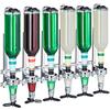 Relaxdays Spillatore da Parete, Bar Butler per 6 Bottiglie, Dosatore Professionale da 3 cl, 53x36x11 cm, Argento