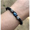 Evil Eye 2 Pezzi Bracciale in Argento 925 Protezione Malocchio Amuleto Nazariya, Ovale...