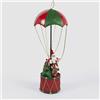 EDG Decoro Babbo Natale con Paracadute da Appendere H110cm Verde Rosso - EDG Enzo De Gasperi